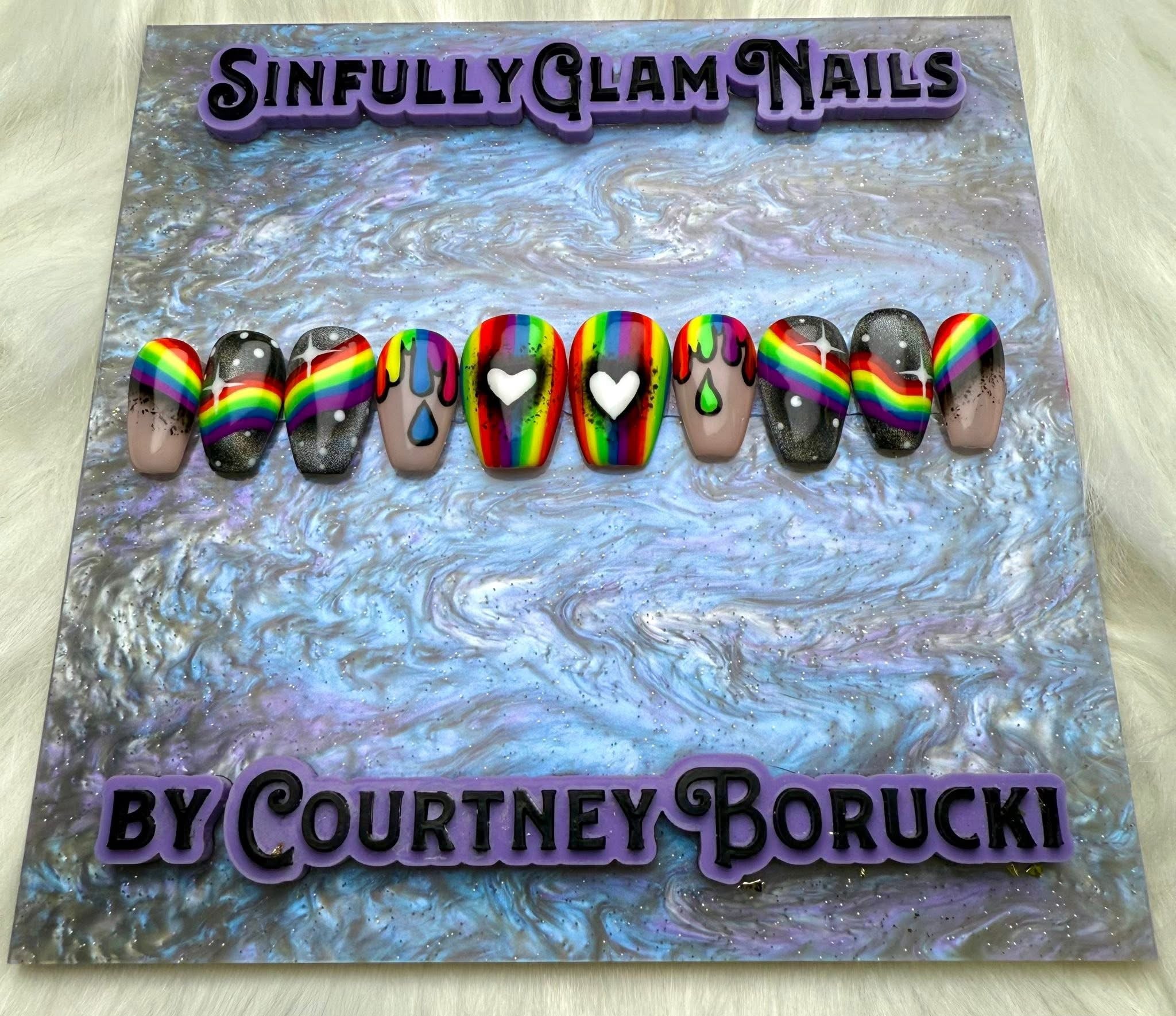 Feeling The Love: Rainbow & Pride Press On Nails *PLEASE READ DESCRIPTION*