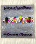 Neon Fracture Press On Nails *PLEASE READ DESCRIPTION*