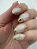 White Opal Press On Nails *PLEASE READ FULL DESCRIPTION *