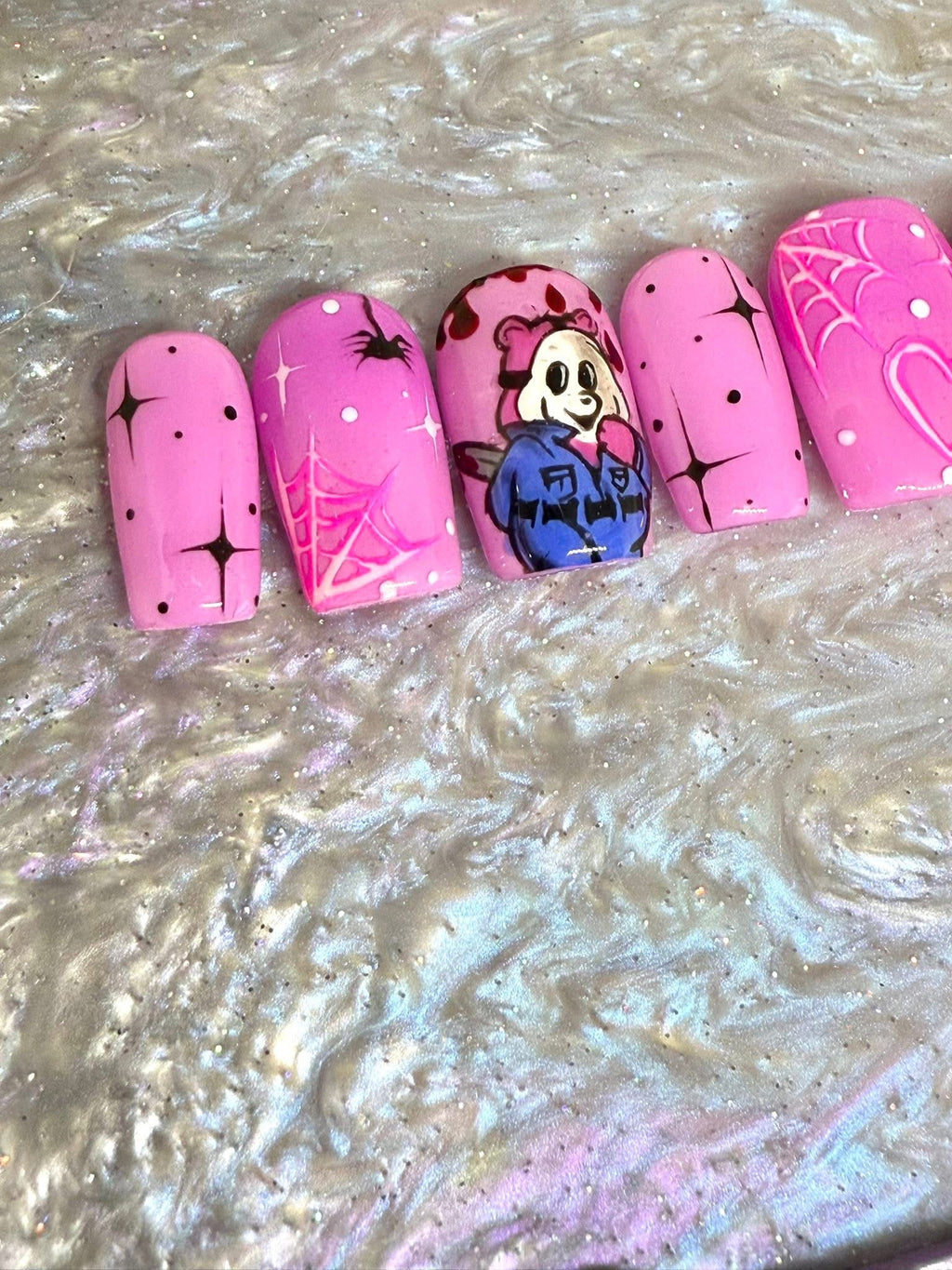 Horror Scare Bears Press On Nails *PLEASE READ FULL DESCRIPTION*