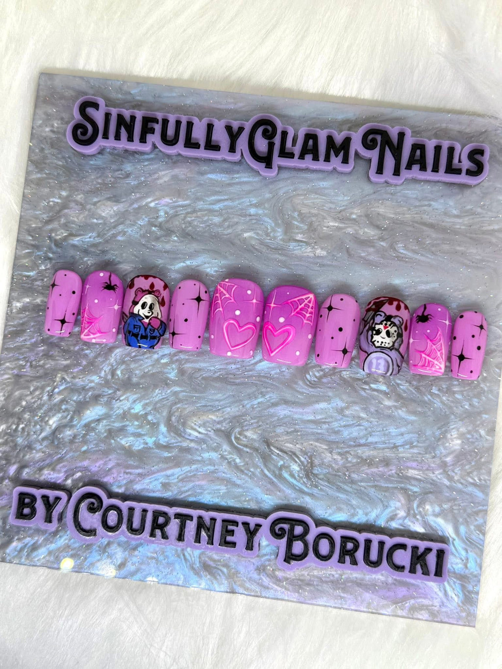Horror Scare Bears Press On Nails *PLEASE READ FULL DESCRIPTION*