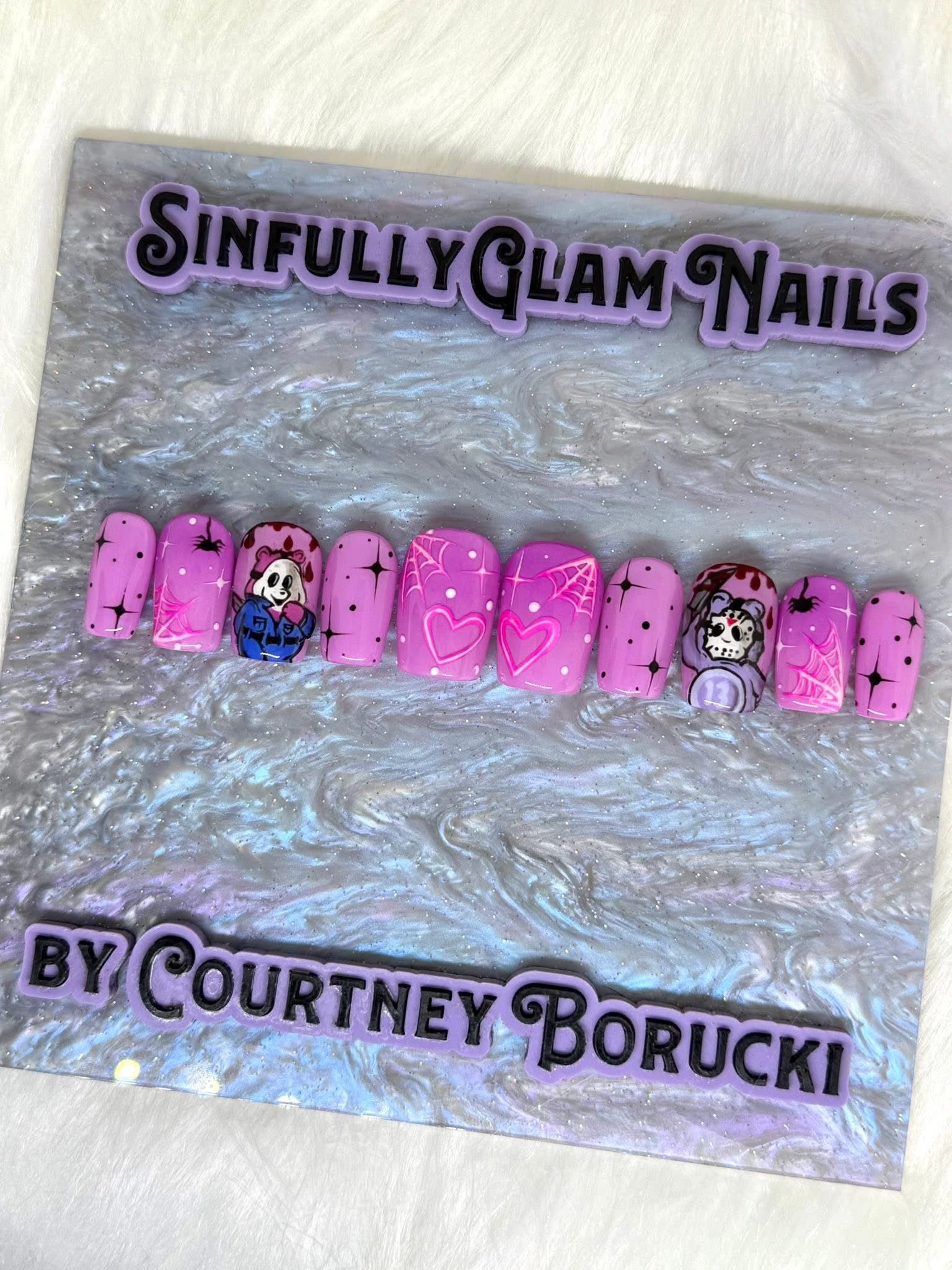 Horror Scare Bears Press On Nails *PLEASE READ FULL DESCRIPTION*