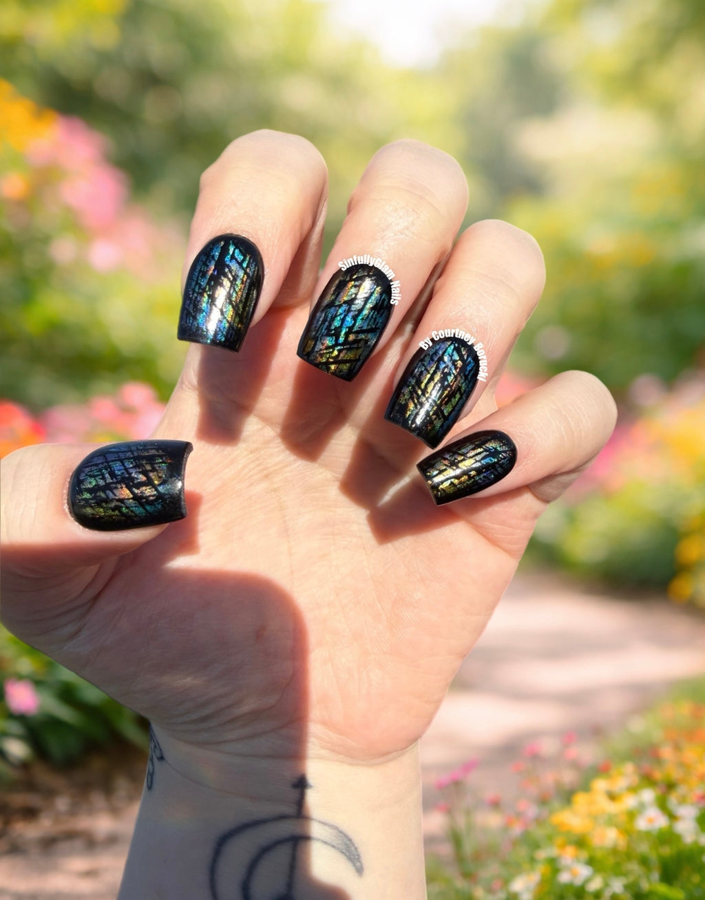 Labradorite Press On Nails *PLEASE READ FULL DESCRIPTION*