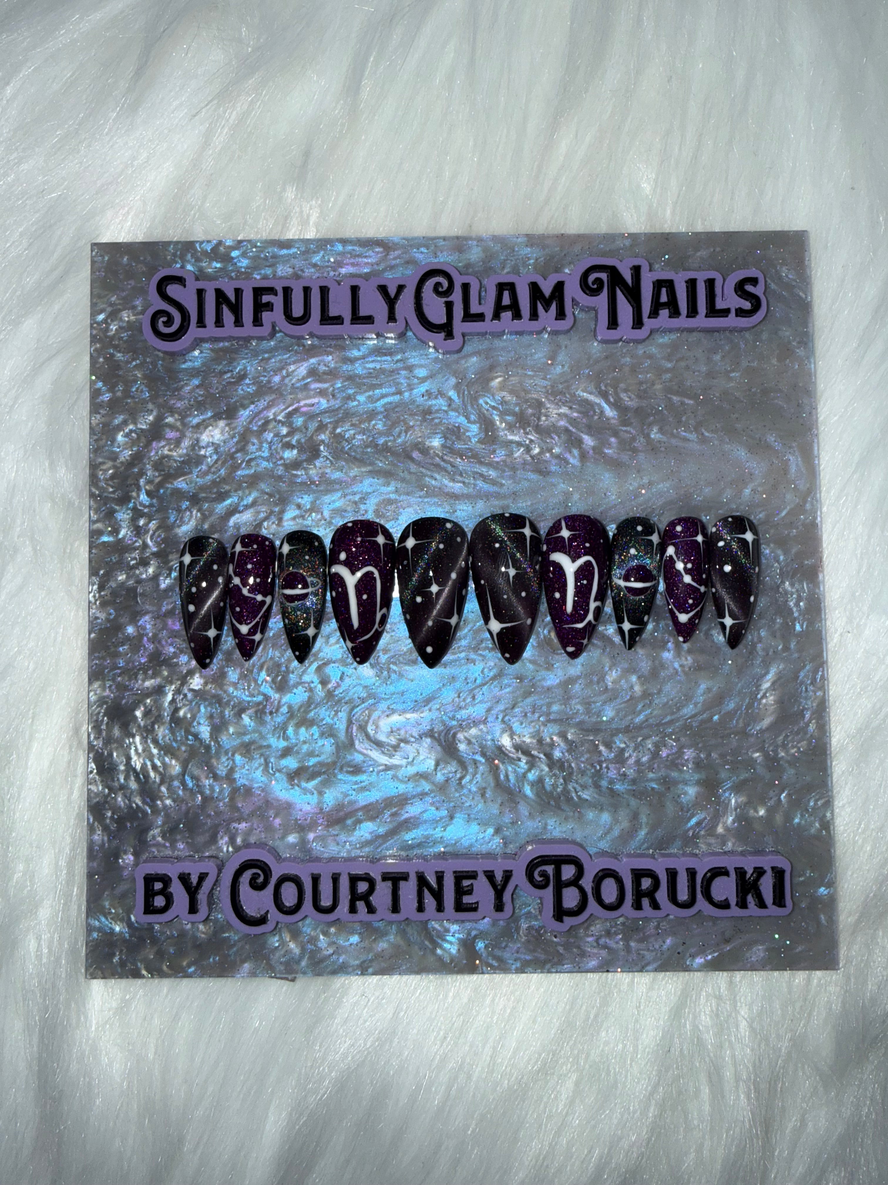 Galaxy Zodiac Birthday Press On Nails *PLEASE READ DESCRIPTION*