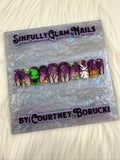 Oogie In The Night Press On Nails *PLEASE READ FULL DESCRIPTION *