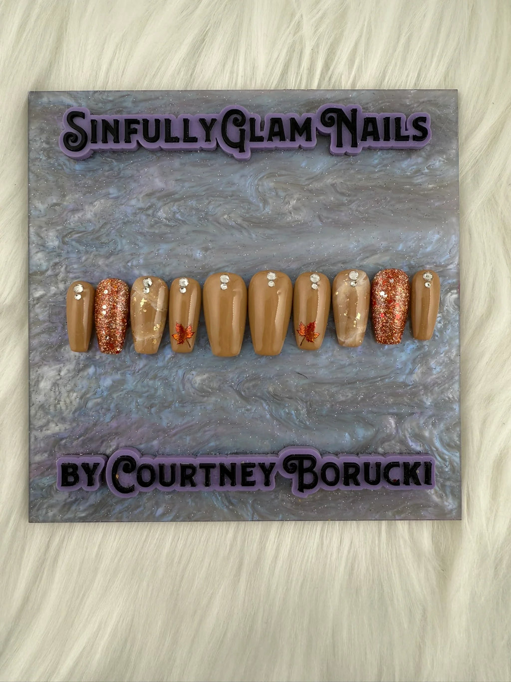 Its Fall Time Press On Nails *PLEASE READY FULL DESCRIPTION*