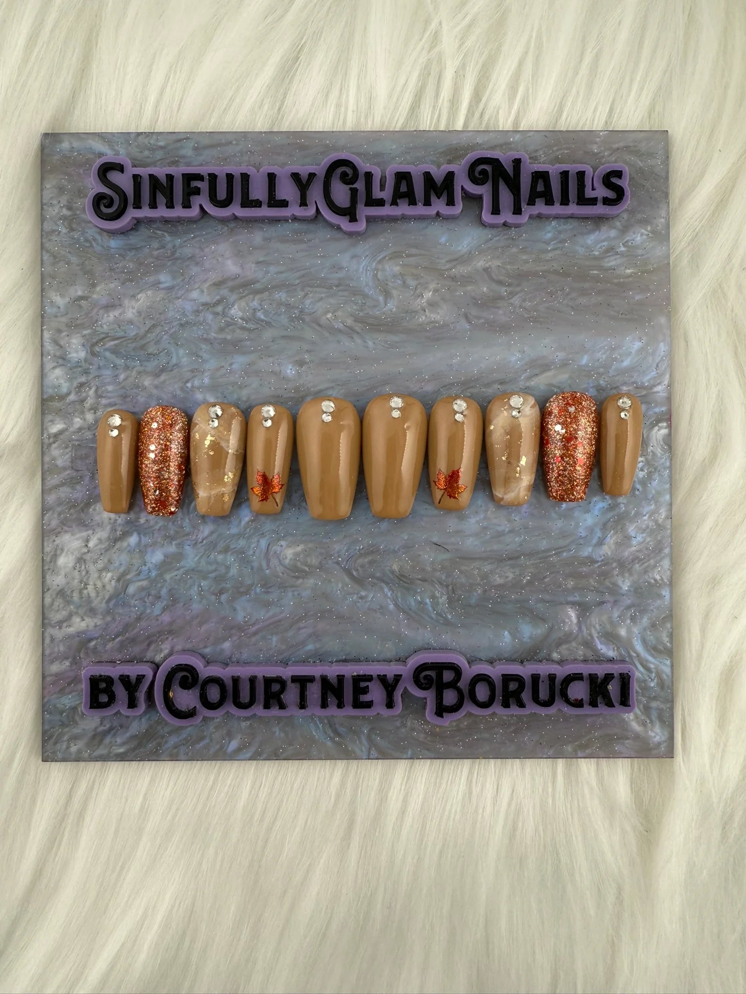 Its Fall Time Press On Nails *PLEASE READY FULL DESCRIPTION*