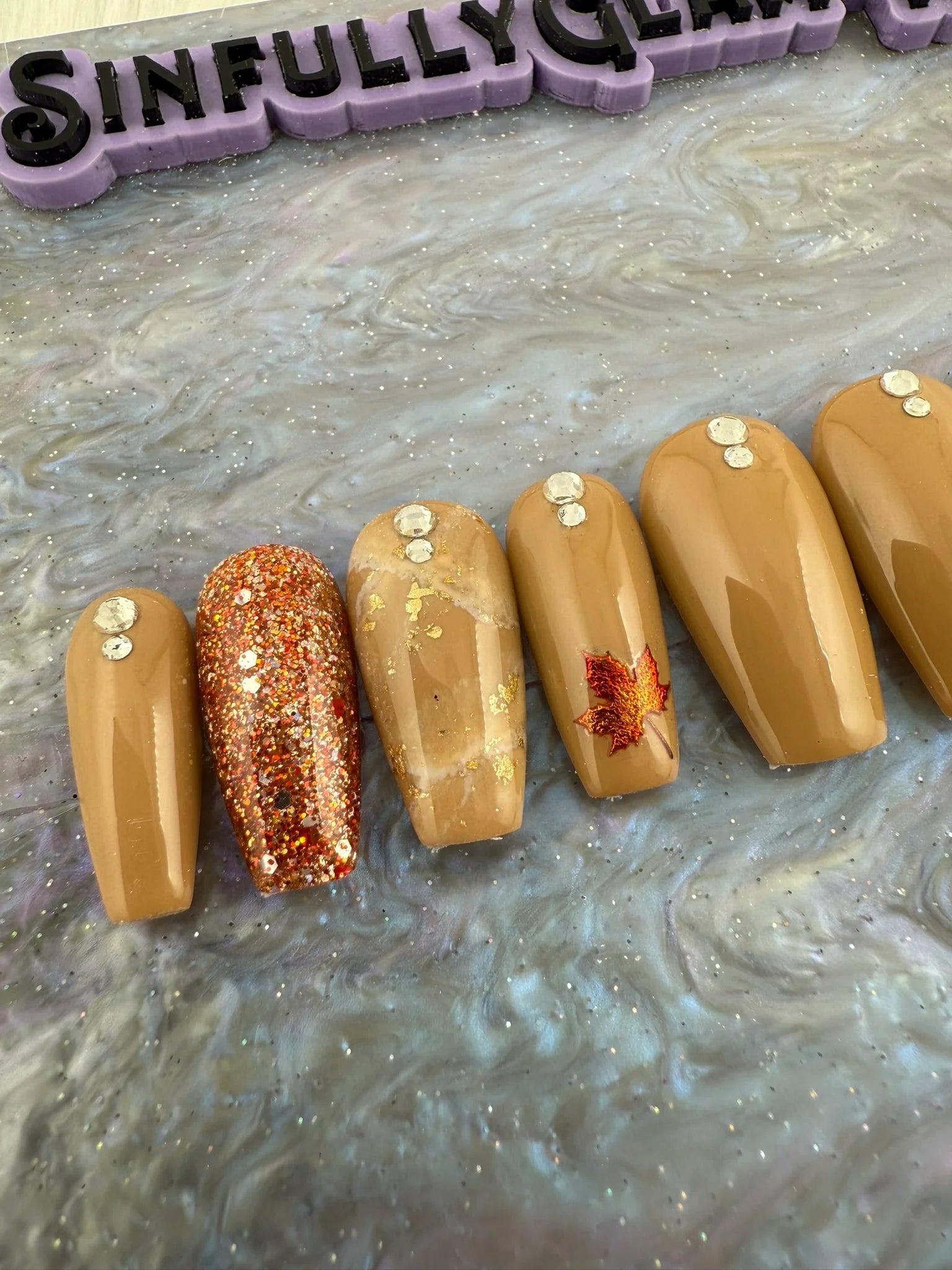 Its Fall Time Press On Nails *PLEASE READY FULL DESCRIPTION*