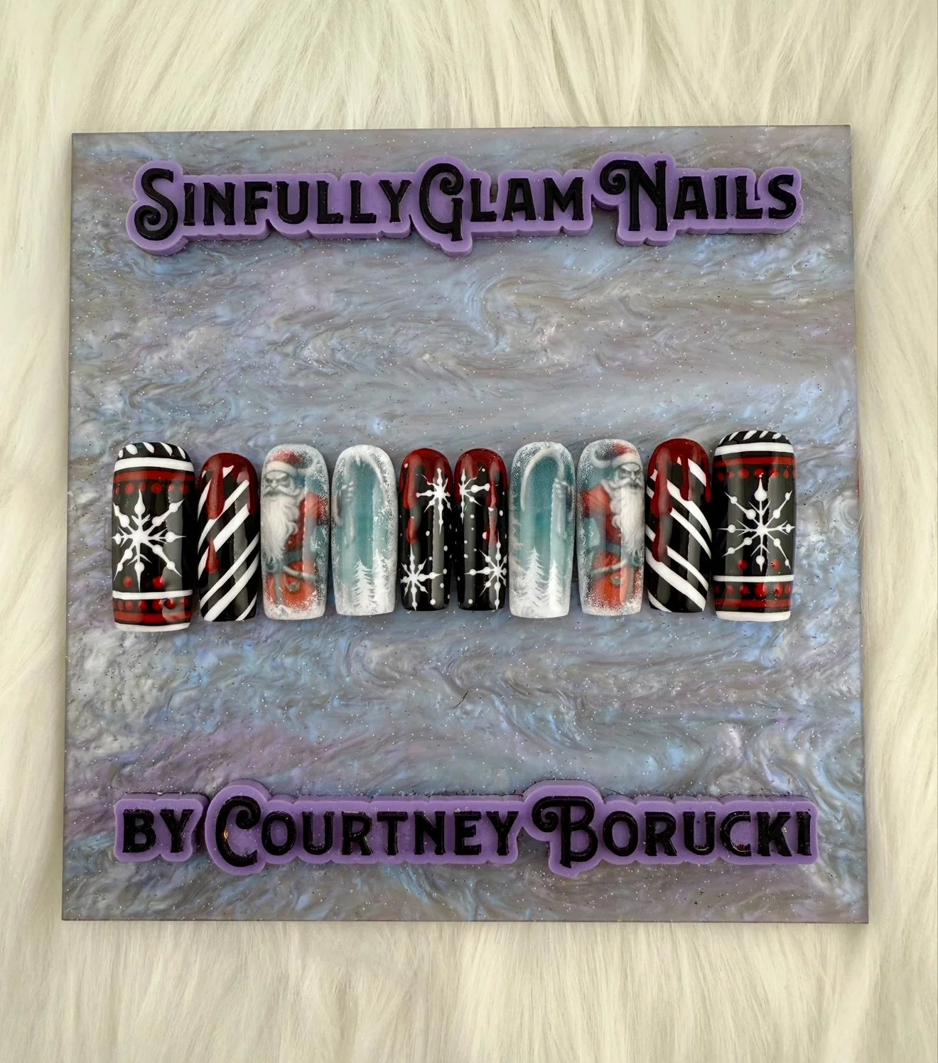 Krampus Christmas Press On Nails *PLEASE READ FULL DESCRIPTION*
