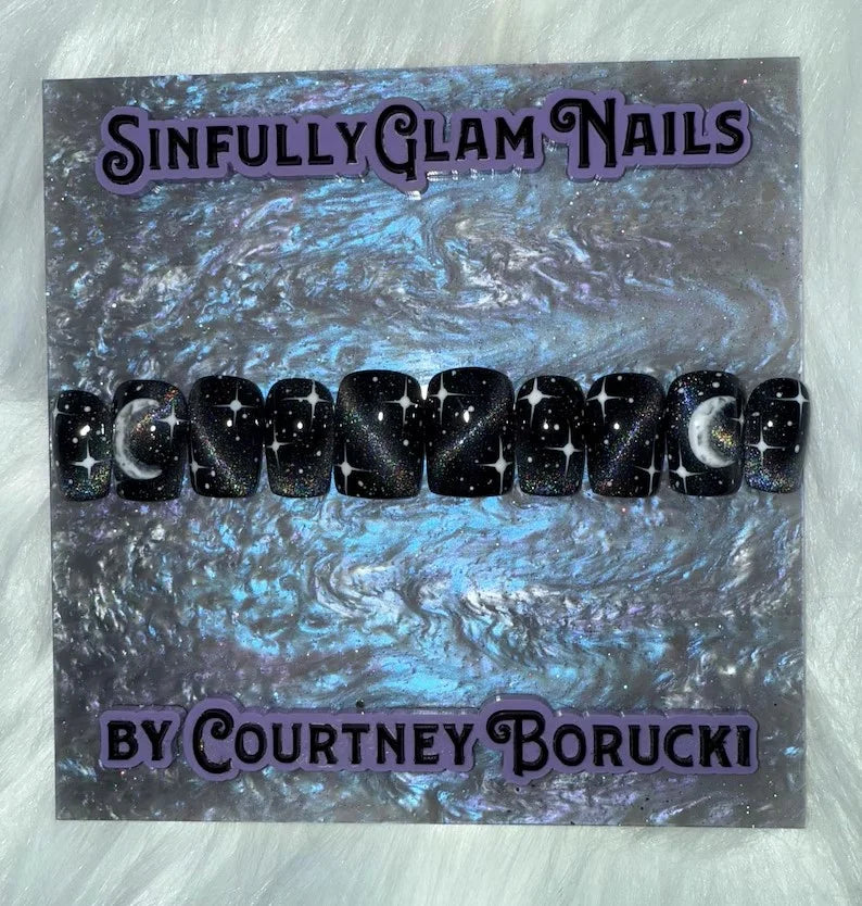 Dark Matter Galaxy Press On Nails *PLEASE READ FULL DESCRIPTION*