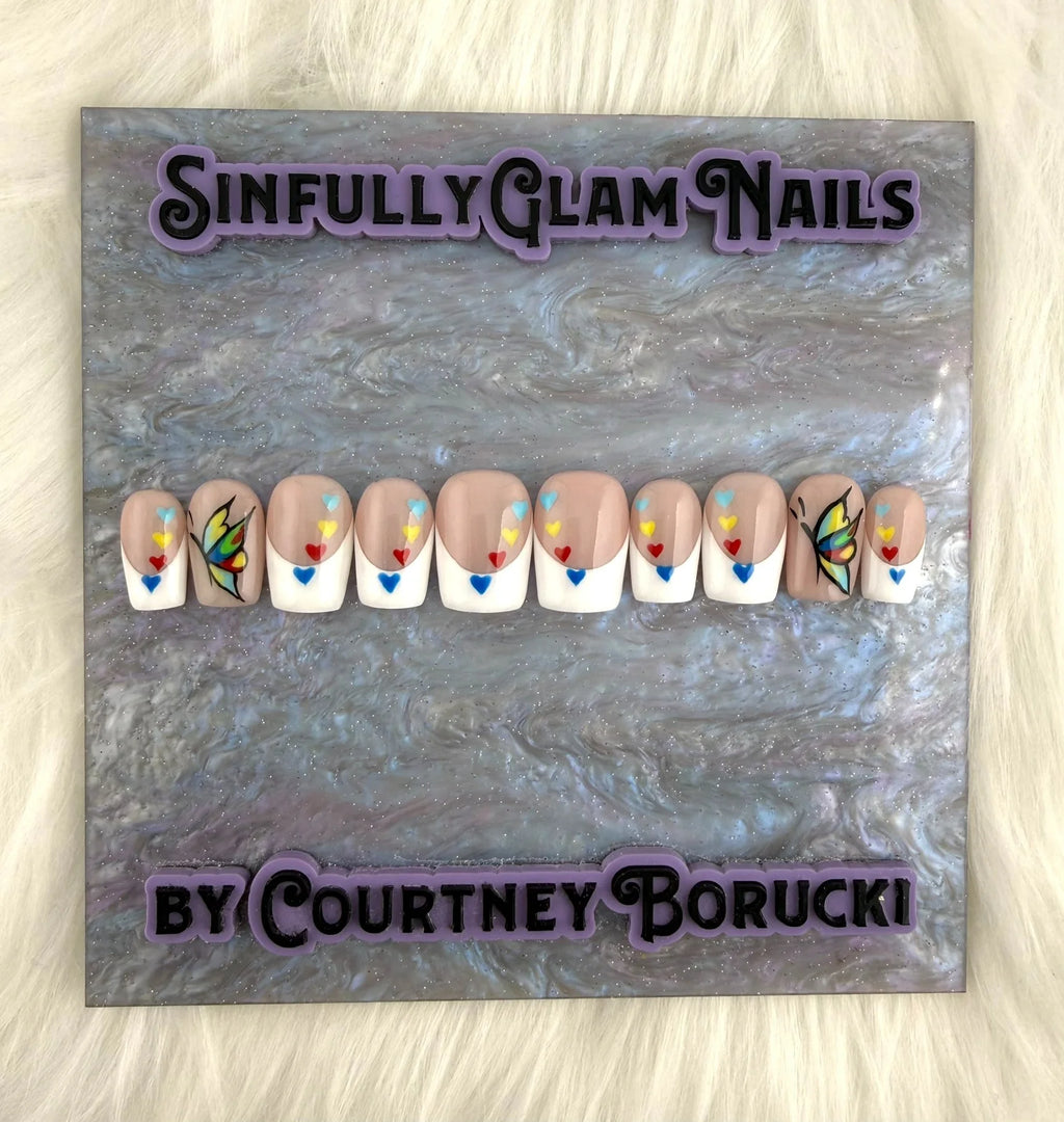 Autism Awareness Press On Nails *PLEASE READ FULL DESCRIPTION*