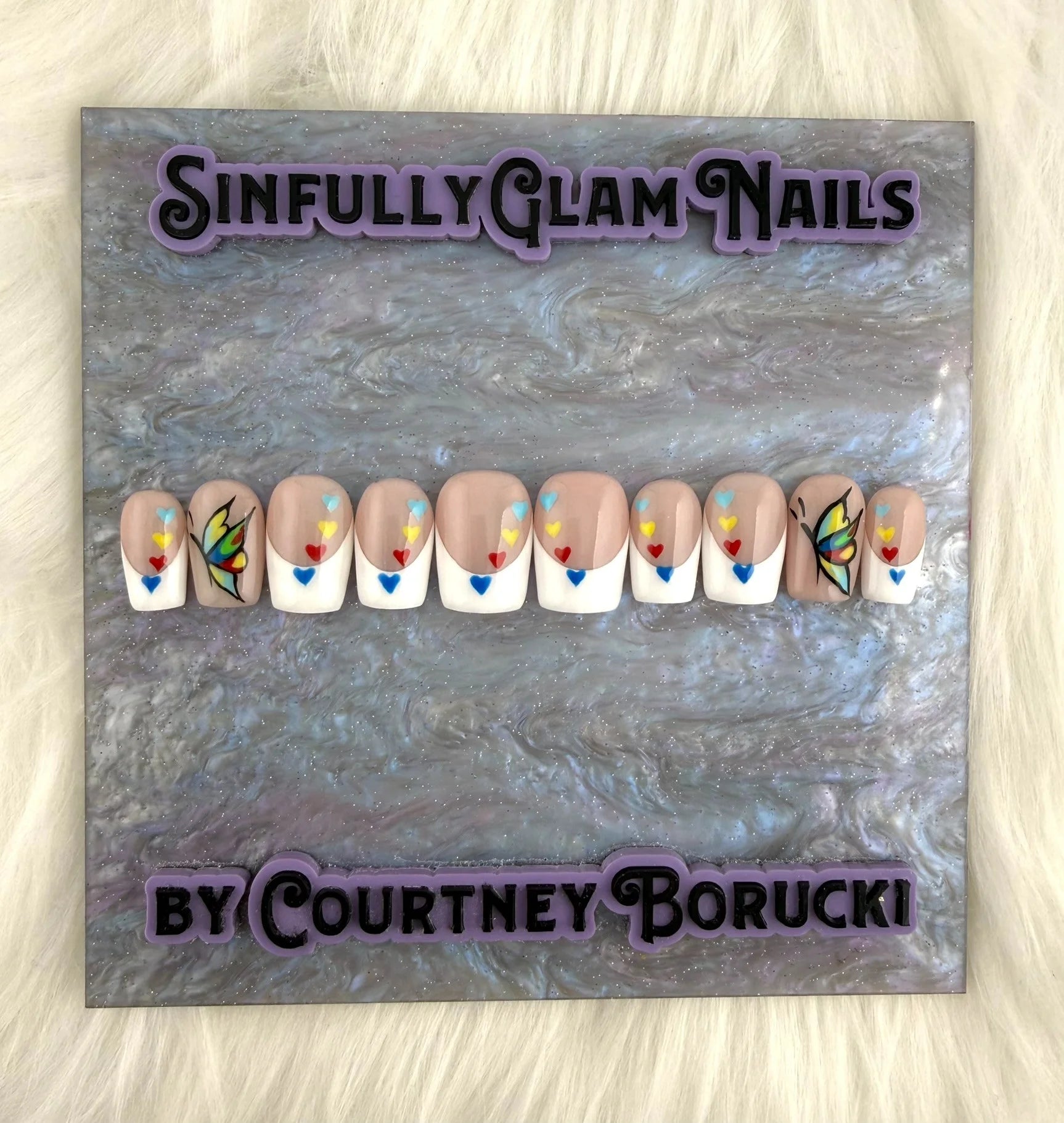 Autism Awareness Press On Nails *PLEASE READ FULL DESCRIPTION*