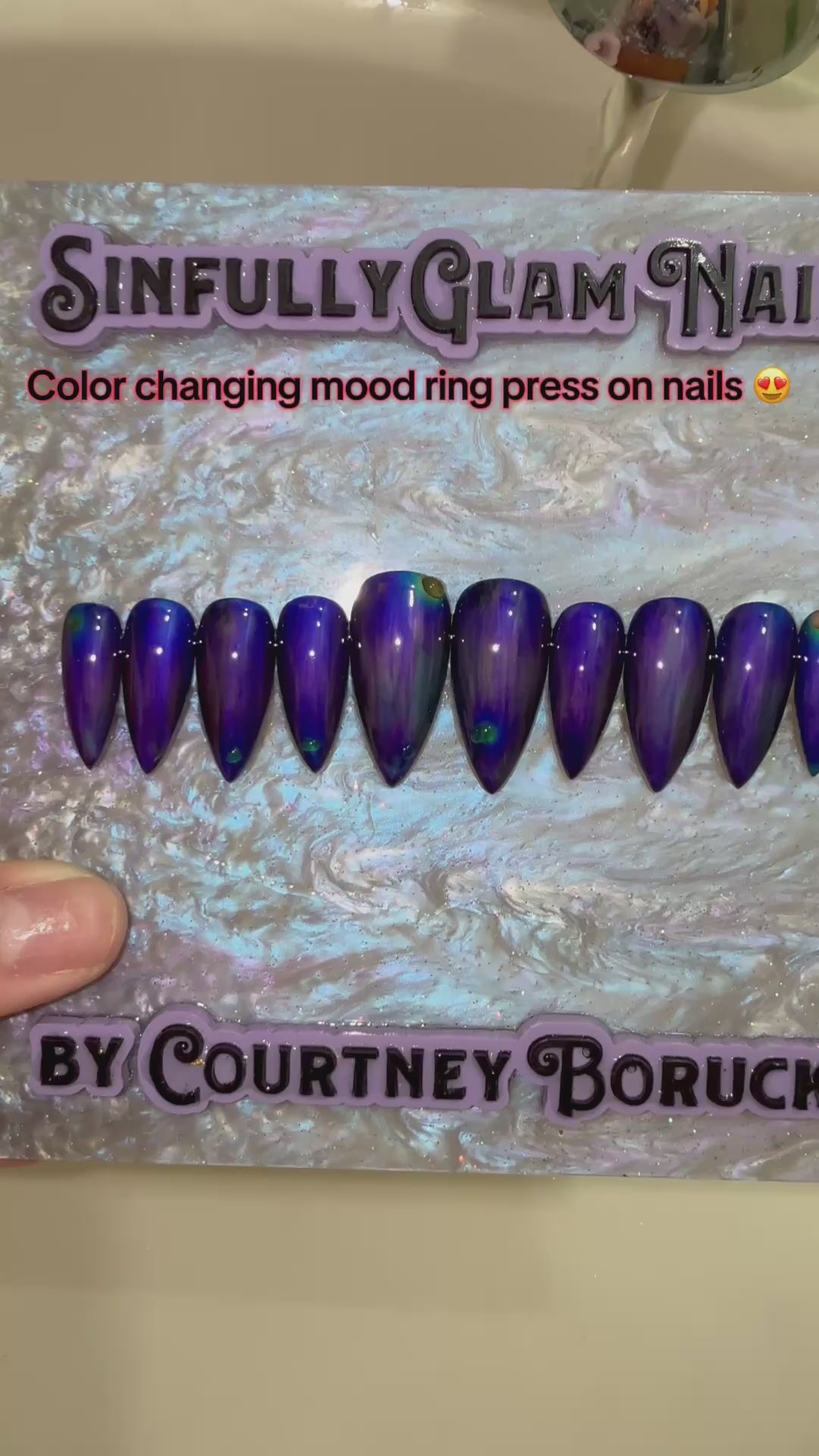 Mood Ring Press On Nails *PLEASE READ FULL DESCRIPTION*