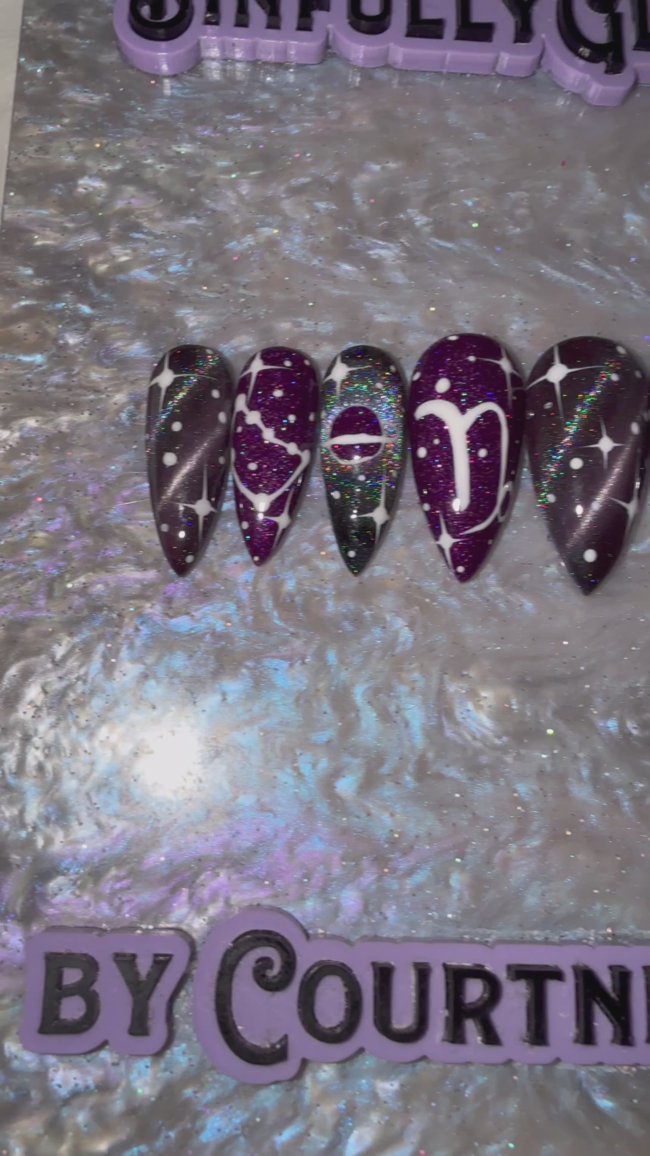 Galaxy Zodiac Birthday Press On Nails *PLEASE READ DESCRIPTION*